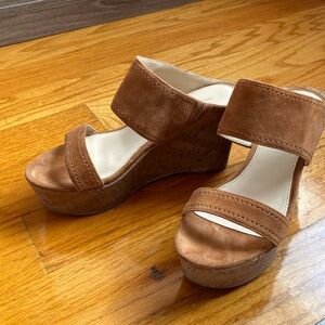 Marc Fisher Suede Cork Wedges